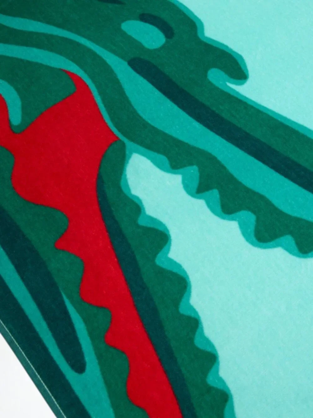 Lacoste Crocodile Print Beach Towel 36